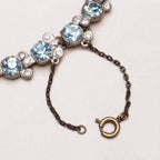 1930s Vintage Blue Crystal Necklace