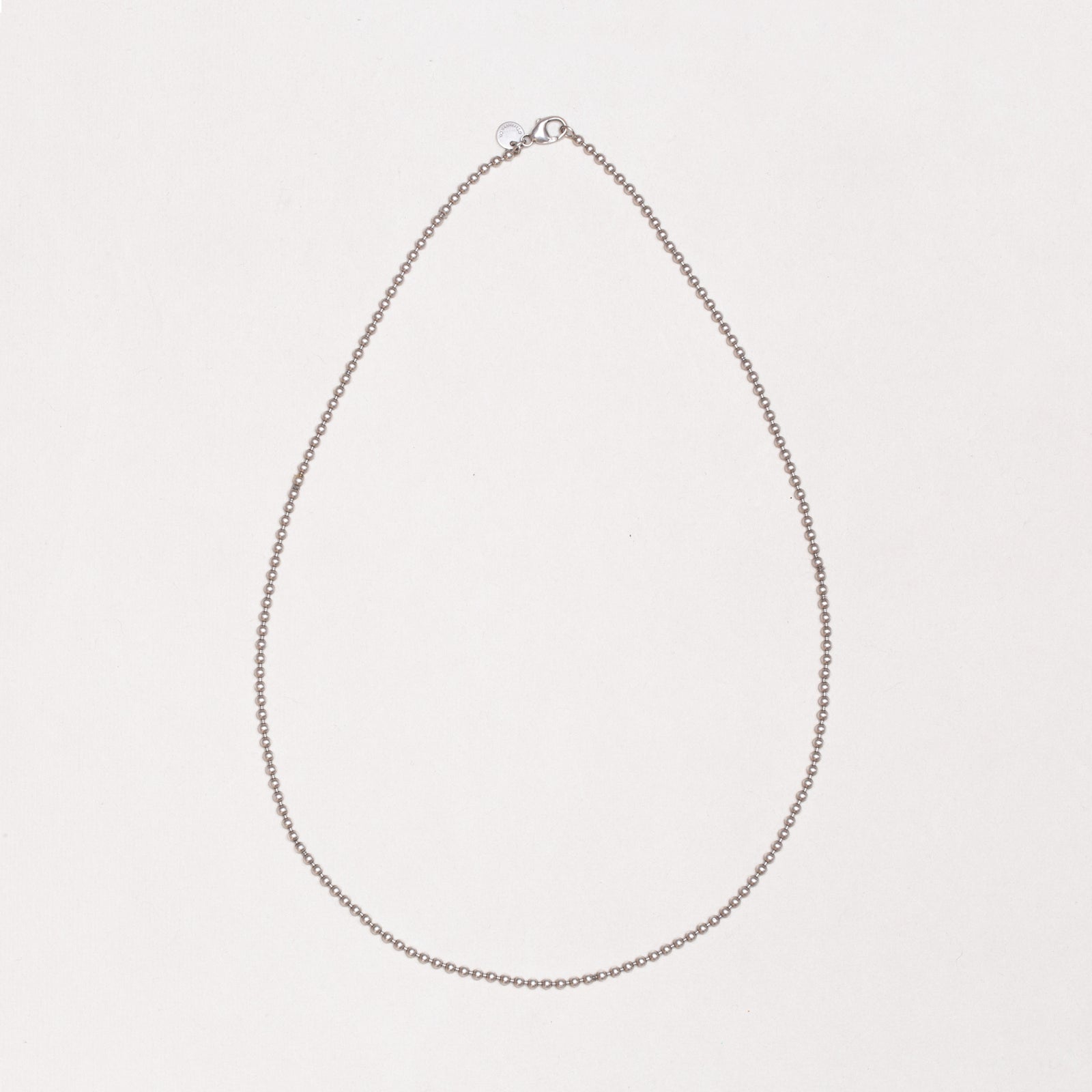 Vintage Tiffany Sterling Silver Beaded Chain Necklace