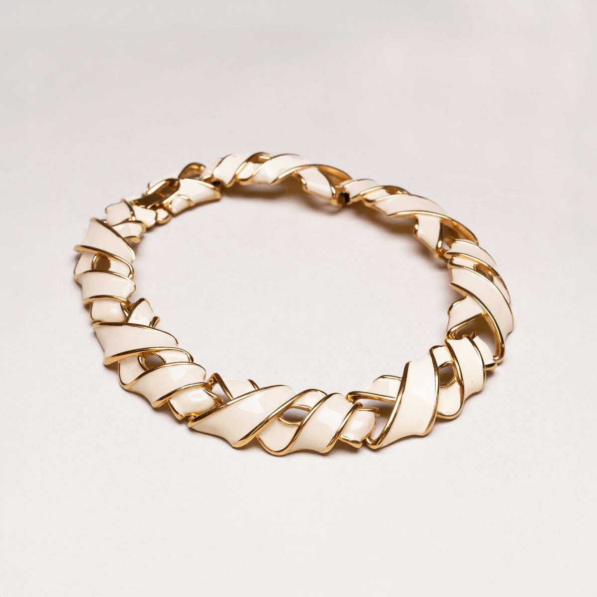 Vintage Givenchy Enamel Woven Necklace
