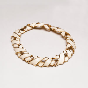 Vintage Givenchy Enamel Woven Necklace