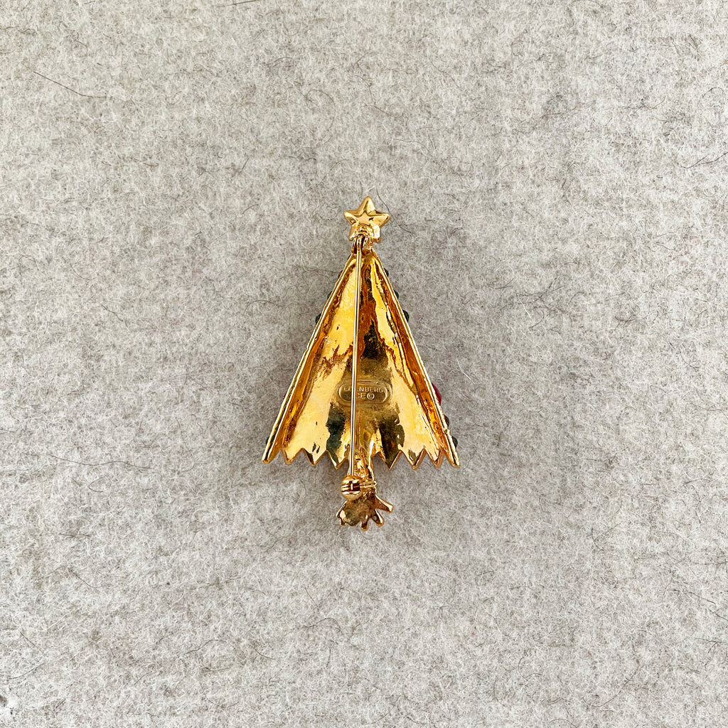 Vintage Christmas Tree Brooch by Eisenberg