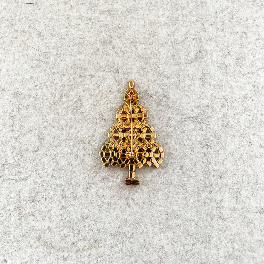 Vintage Christmas Tree Brooch by Eisenberg