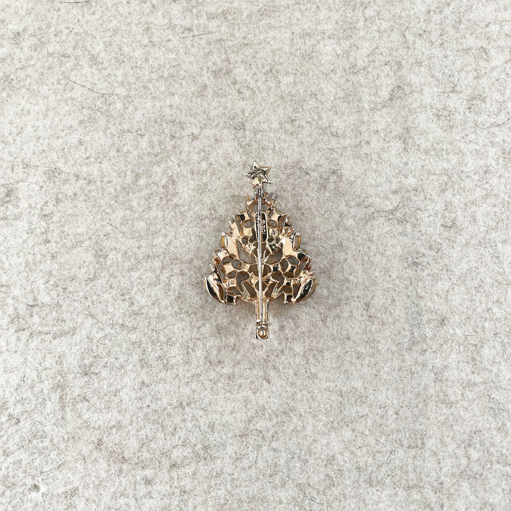 Vintage Christmas Tree Brooch by Eisenberg