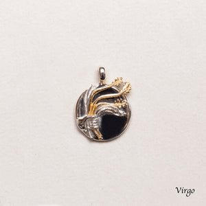 Sterling Silver Zodiac Pendant Charm Necklace