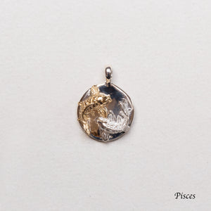 Sterling Silver Zodiac Pendant Charm Necklace