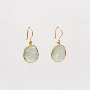 Vintage Pippa Small Gold-plated Earrings with Green Tourmaline