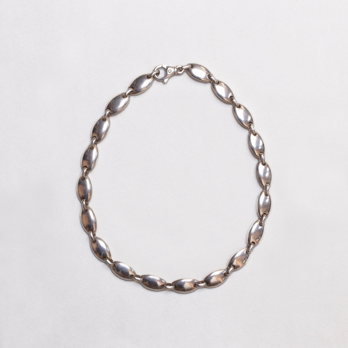 Vintage Tiffany Silver Pebble Link Choker Necklace & Bracelet