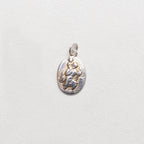 Rare Vintage Sterling Silver St. Christopher Oval Charm Pendant