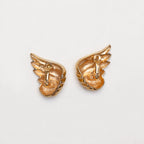 Vintage Givenchy Gold Tone Wing Clip-On Earrings