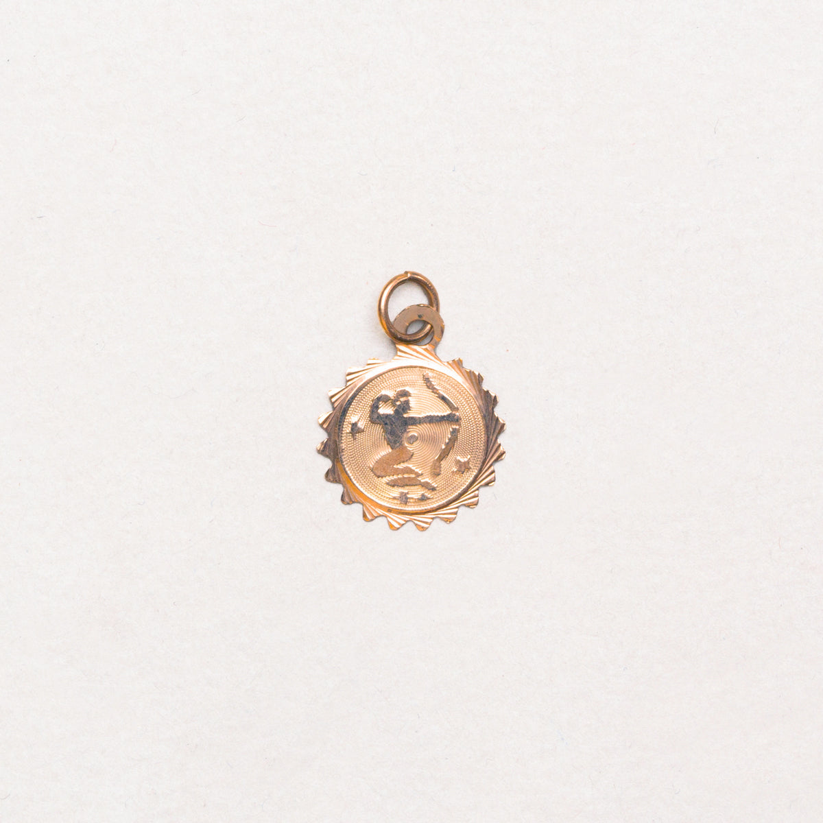 Vintage Rare 9ct Gold Sagittarius Charm Pendant