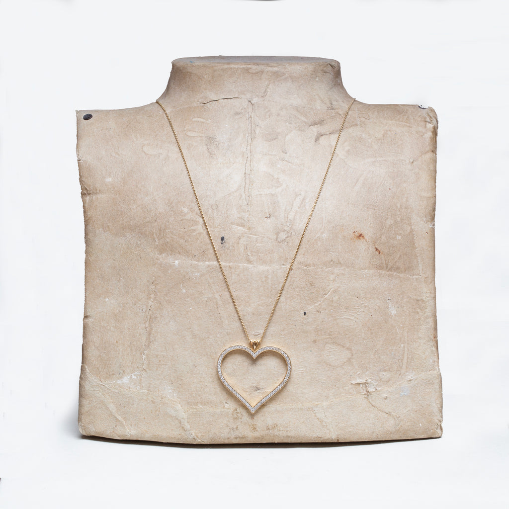 Vintage Theo Fennell Heart Pendant with Diamonds