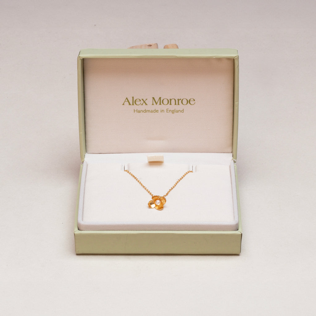 Alex Monroe Wildflower and Pearl Necklace