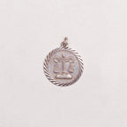 Vintage Silver Libra Charm Pendant