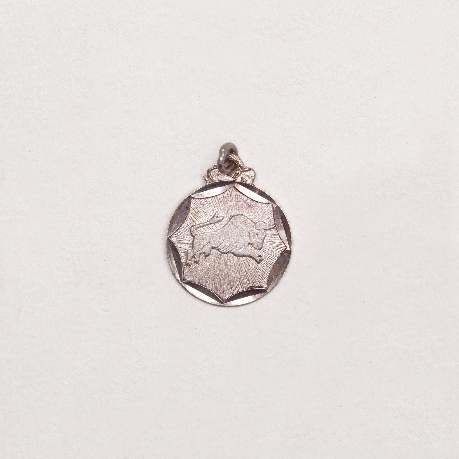 Vintage Sterling Silver Taurus Pendant Charm