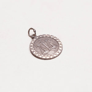 Vintage Silver Libra Charm Pendant