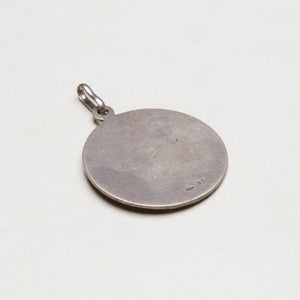 Vintage Sterling Silver St. Christopher Charm Pendant - Large
