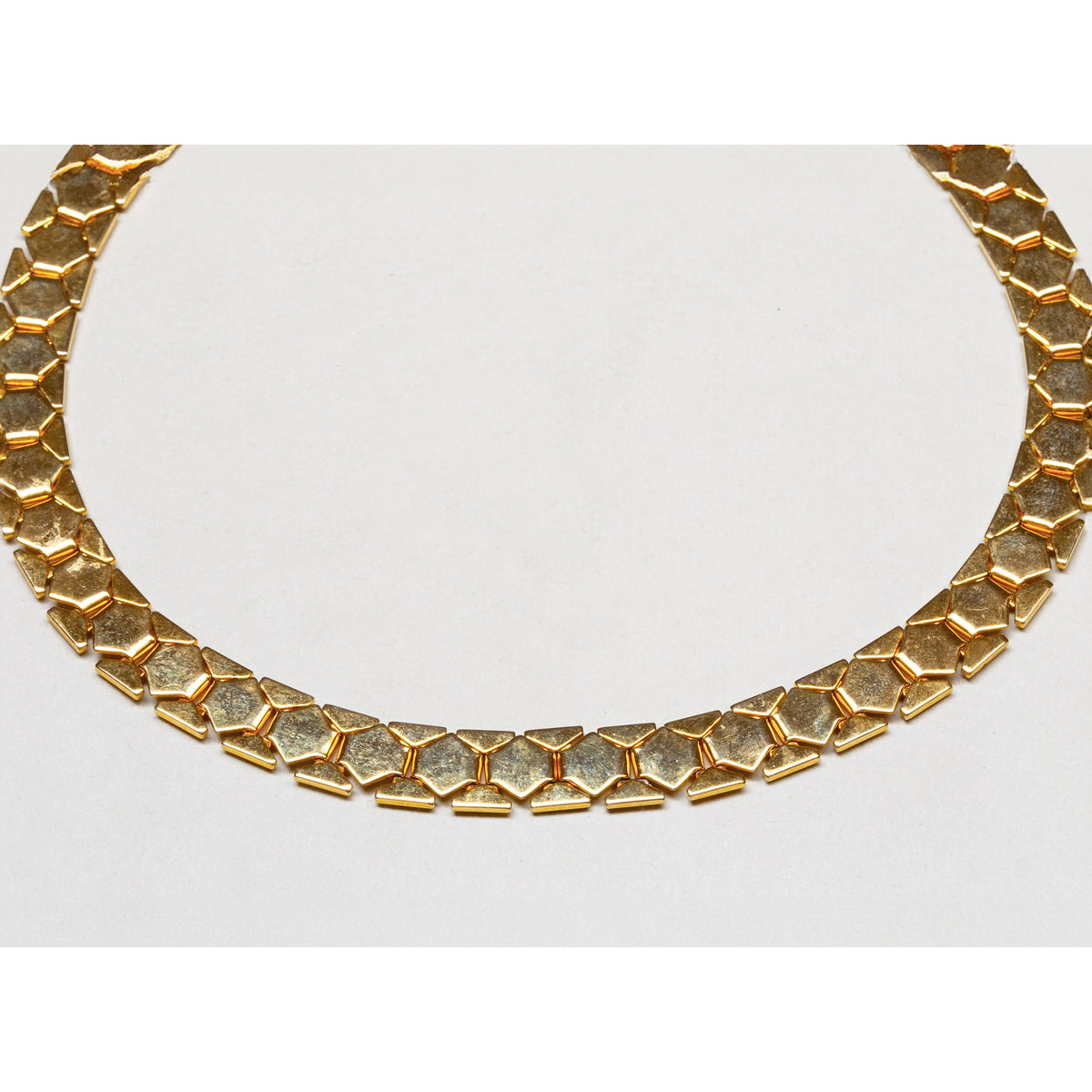 Vintage Givenchy Gold Geometric Link Necklace