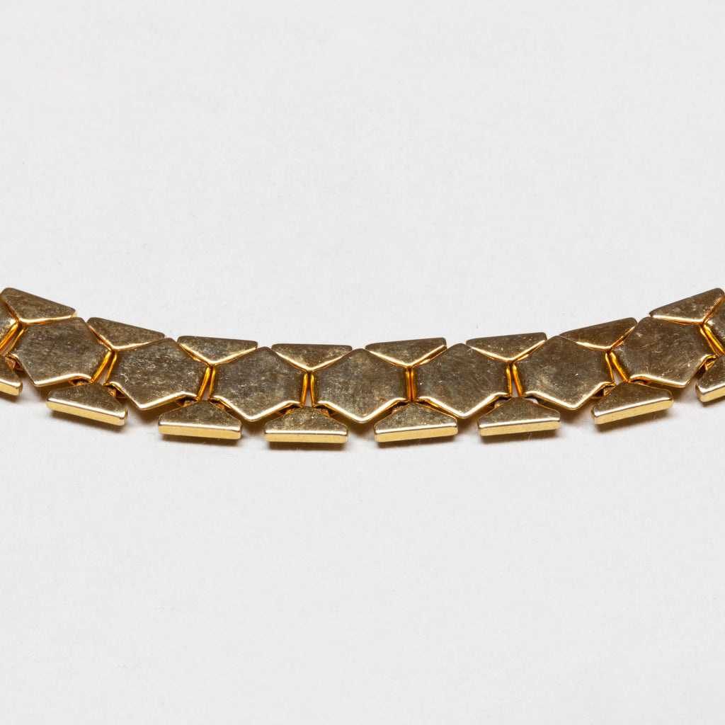 Vintage Givenchy Gold Geometric Link Necklace