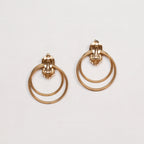 Vintage Givenchy Double Hoop Clip-On Earrings