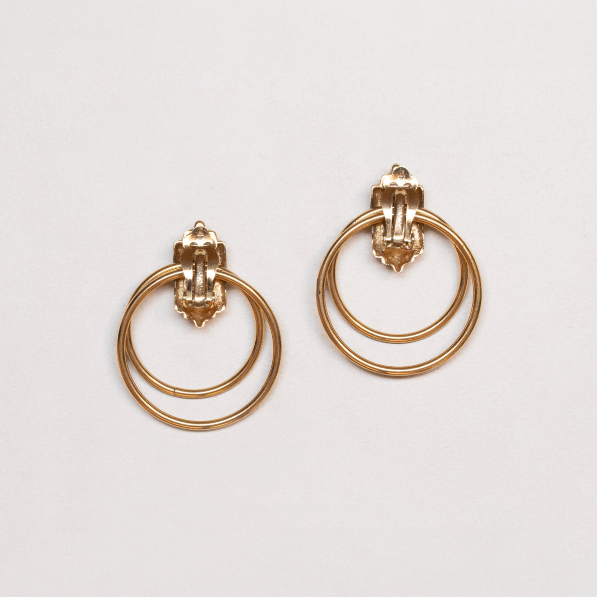 Vintage Givenchy Double Hoop Clip-On Earrings