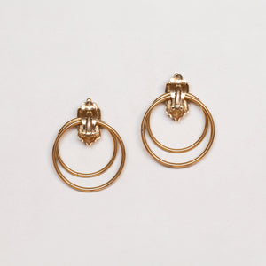 Vintage Givenchy Double Hoop Clip-On Earrings