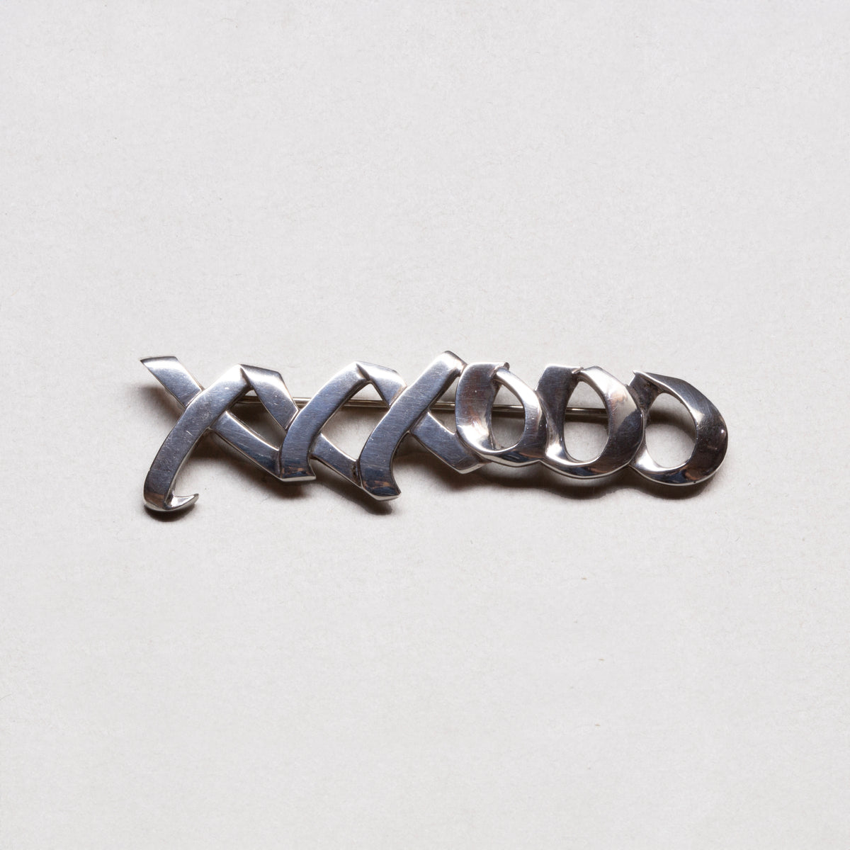 Vintage Tiffany Paloma Picasso XO Kisses & Hugs Sterling Silver Brooch