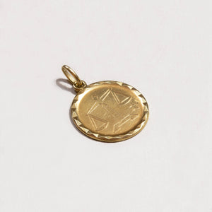 Vintage 14ct Gold Libra Zodiac Charm
