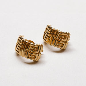 Vintage Givenchy Gold Tone Clip-on Earrings