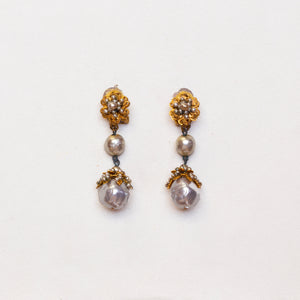 Vintage Pearl Drop Clip-On Earrings