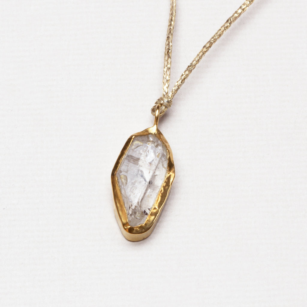 Vintage Pippa Small Herkimer Diamond Pendant Necklace