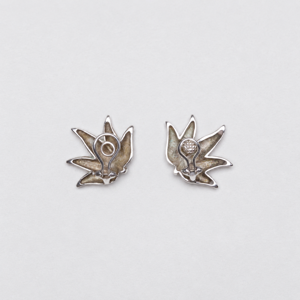 Vintage Tiffany & Co. Sterling Silver Leaf Clip-On Earrings