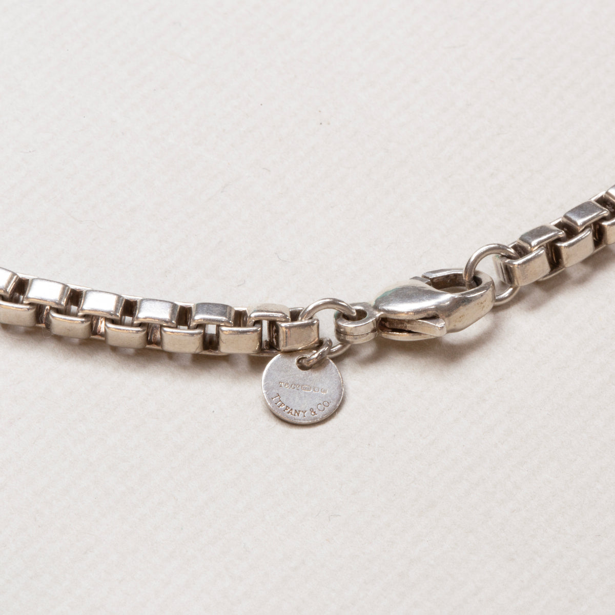 Vintage Tiffany Silver Box Chain Necklace & Bracelet