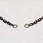 Vintage Maria Aaron Biker Chain Necklace in Blackened Silver & 14k Gold