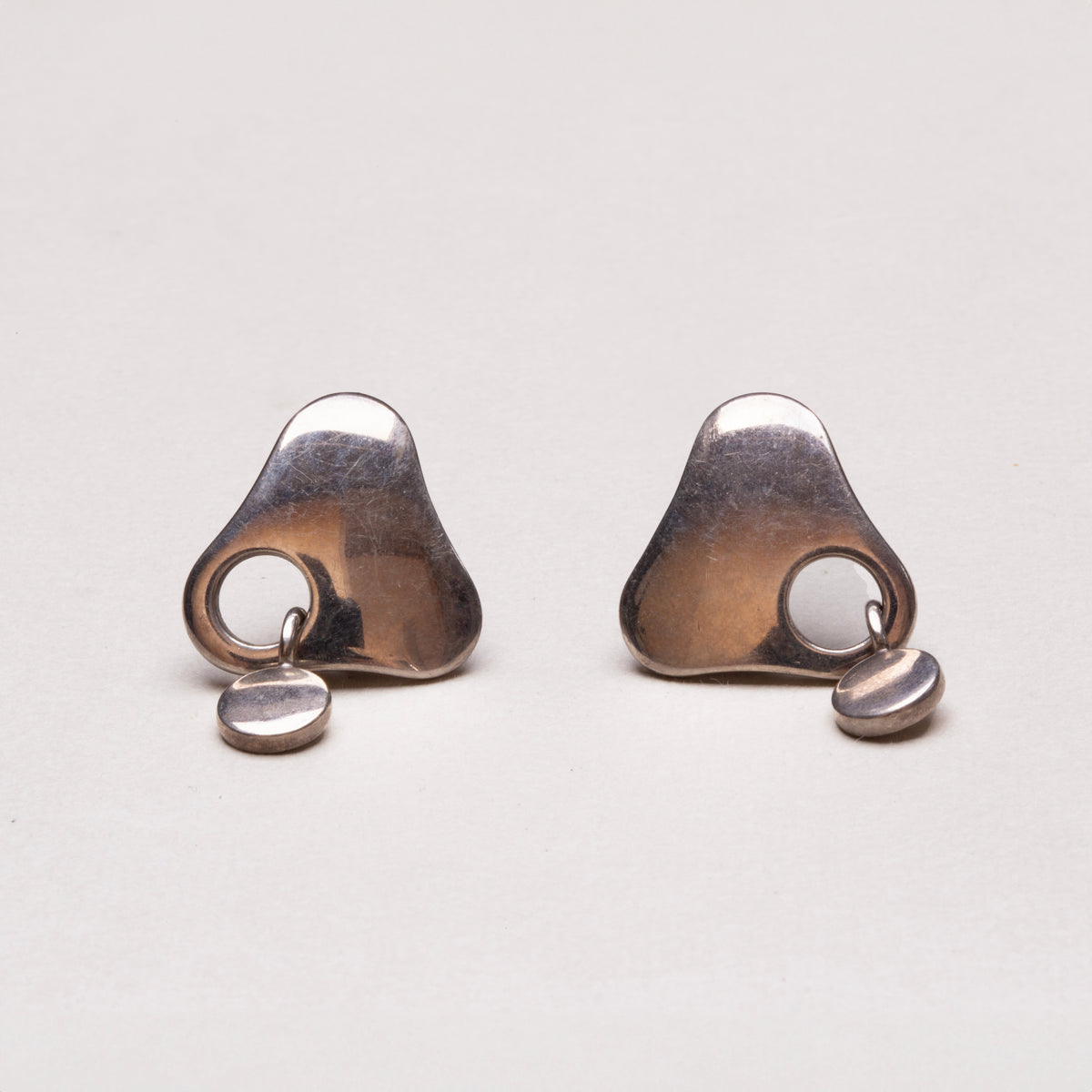 Vintage Georg Jensen Regitze Overgaard 463A Sterling Silver Drop Clip Earrings
