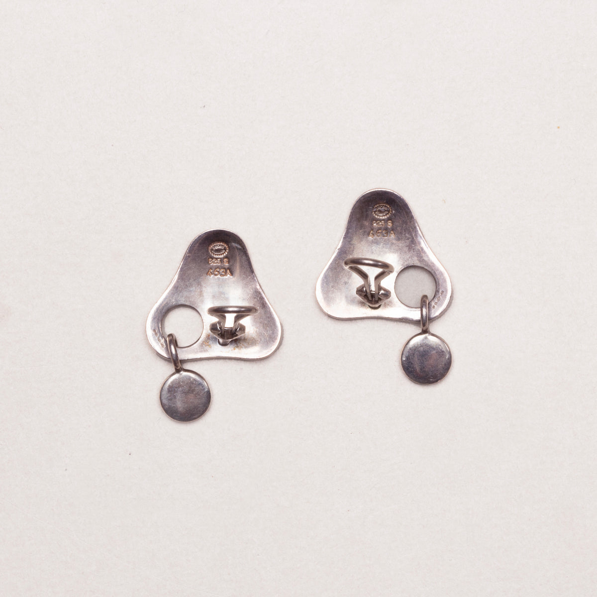 Vintage Georg Jensen Regitze Overgaard 463A Sterling Silver Drop Clip Earrings