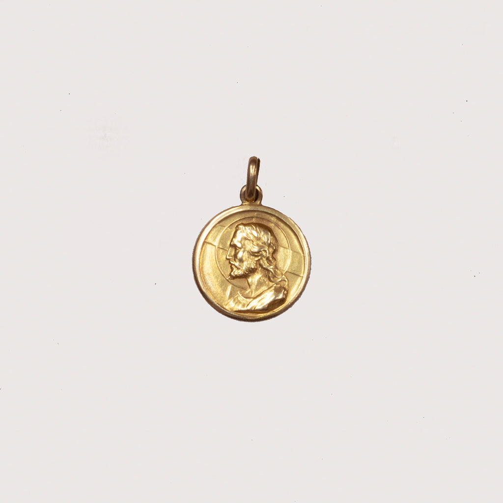 Vintage 18ct Gold Jesus Pendant Charm