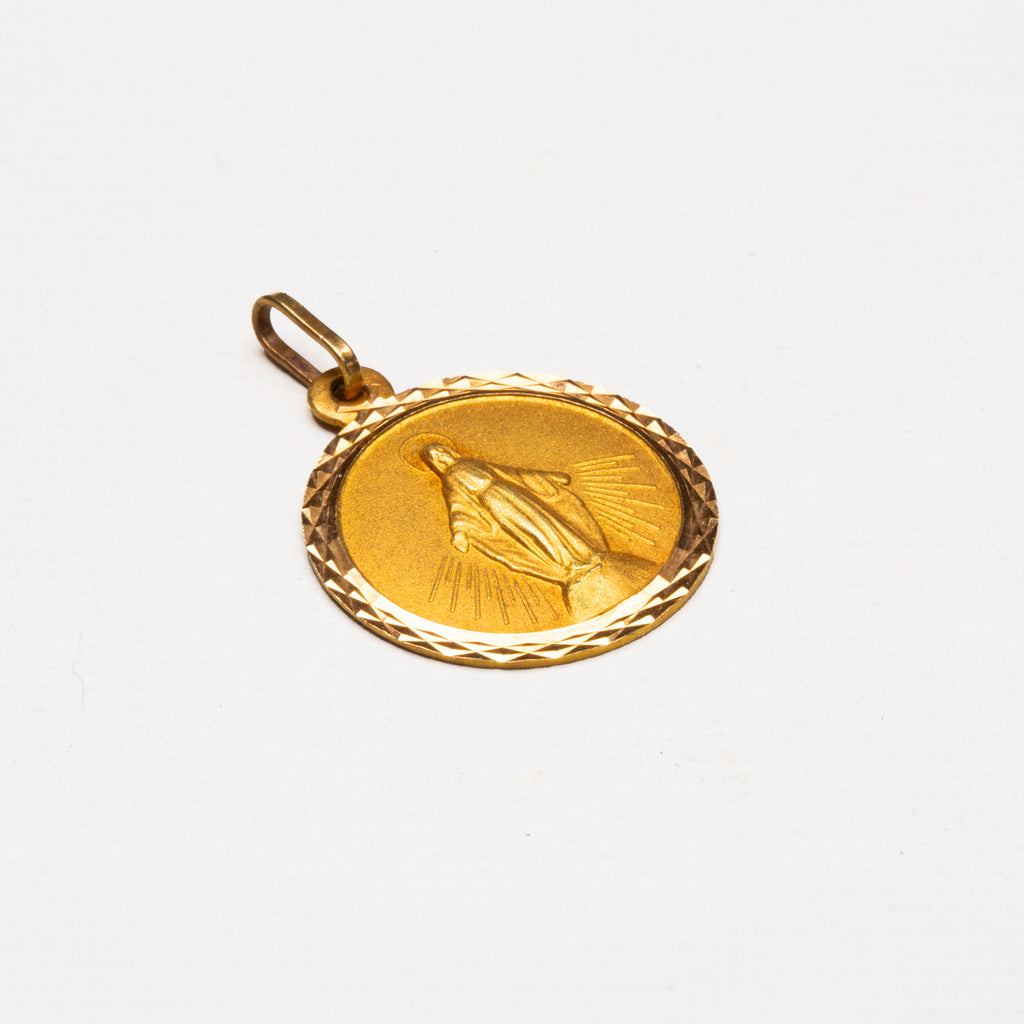 Vintage 18ct Gold Madonna Pendant Charm