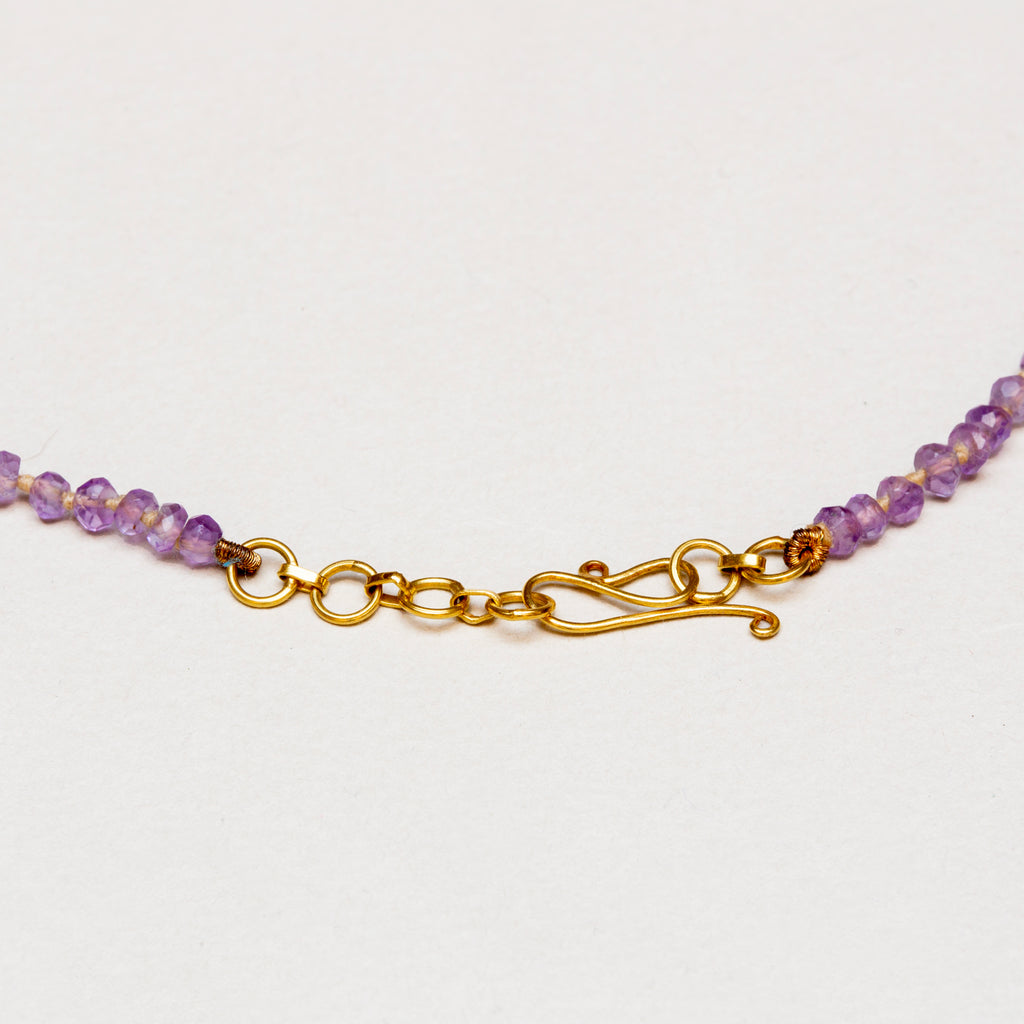 Vintage Lena Skadegard Amethyst Beaded Necklace