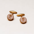 Vintage 18ct Gold Engraved Tree Cufflinks