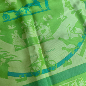 Vintage Hermes Silk Pochette Scarf "Jeux d’Ombres"