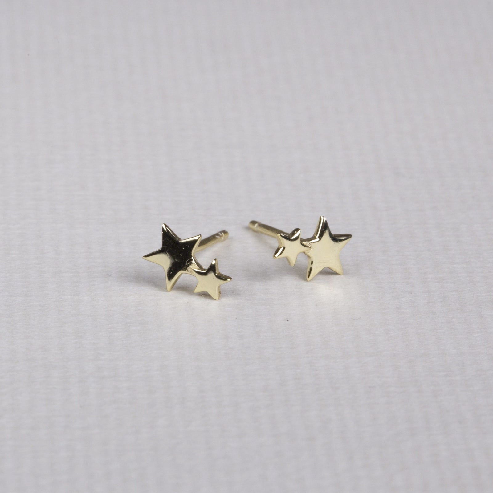 Gold-plated Double Star Studs