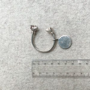 Vintage Sterling Silver Bear and Dog Head Key Ring with Tag