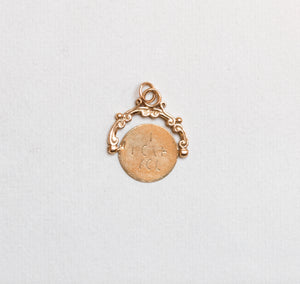 Vintage Spinning I Love You Charm Pendant