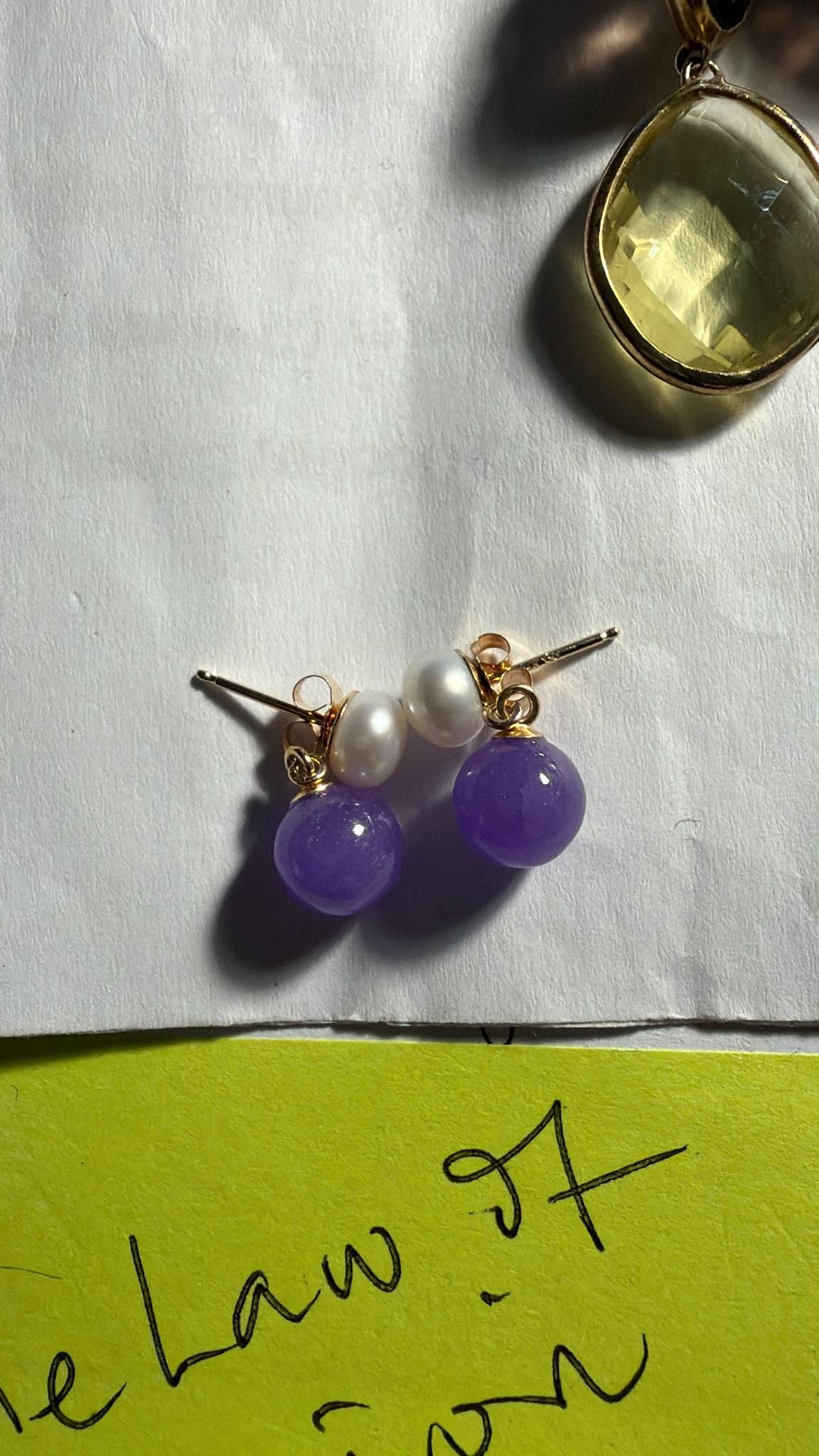 14ct pearl stud earrings