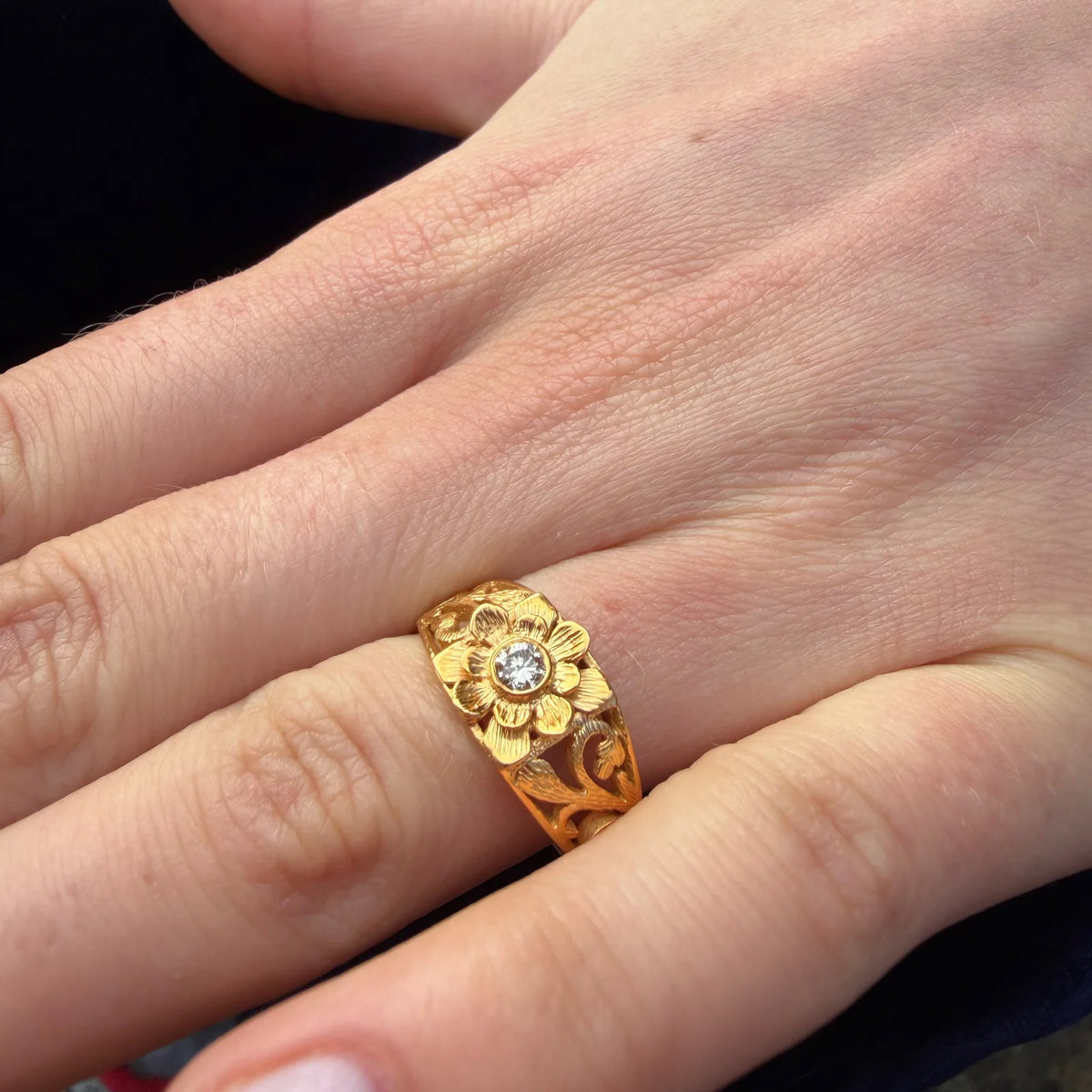 The Divine Diamond Gold Ring