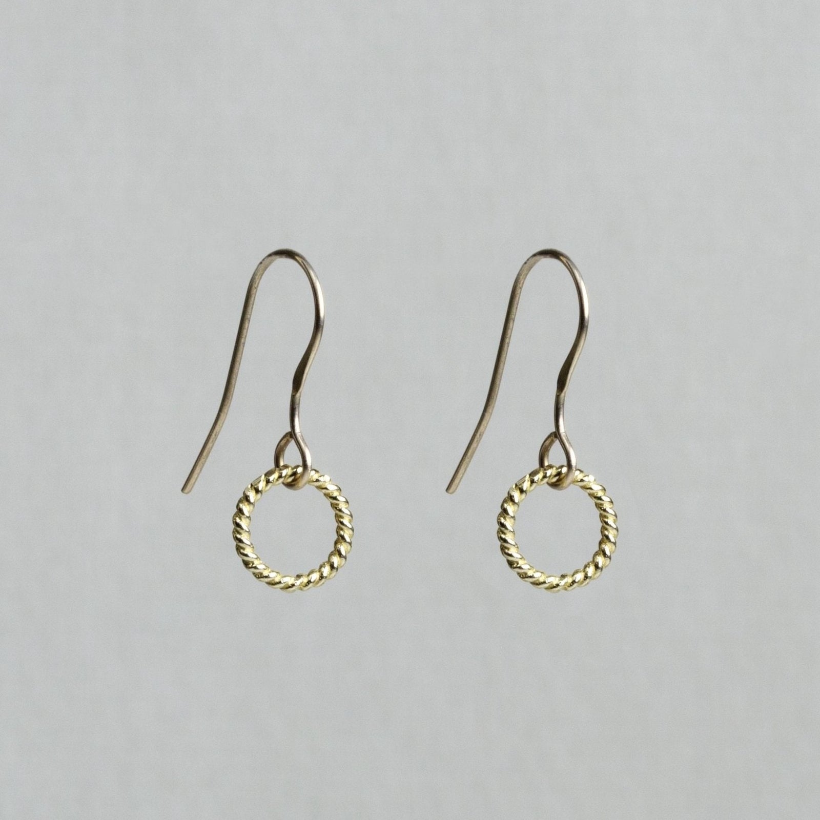 Mini Twist Gold Ring Earrings