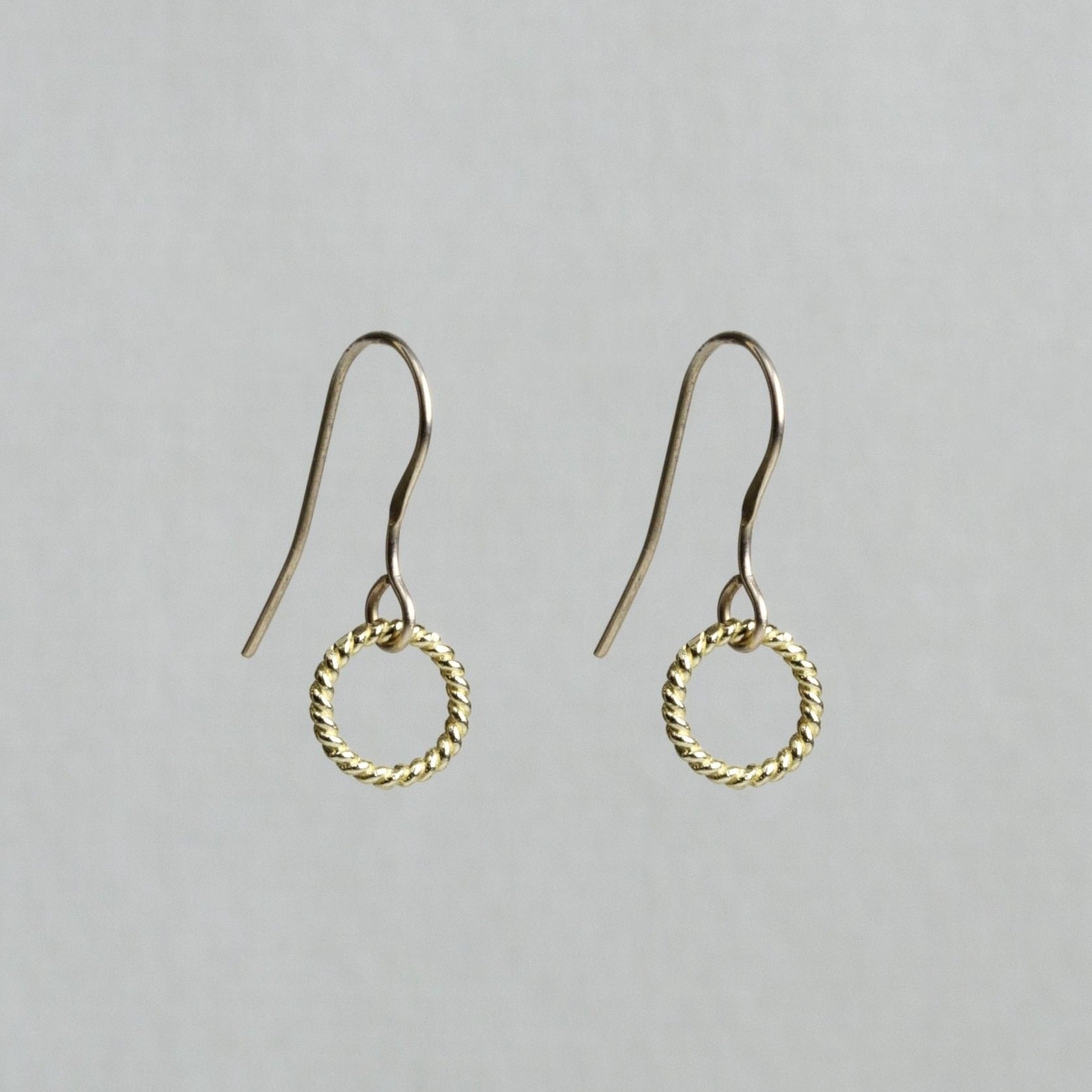 Mini Twist Gold Ring Earrings