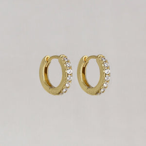 Gold and Black Huggie Hoop Earrings
