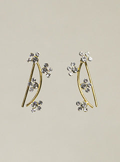 Amorium Crystal Berry Cuff Earrings
