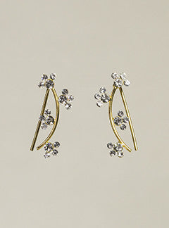 Amorium Crystal Berry Cuff Earrings